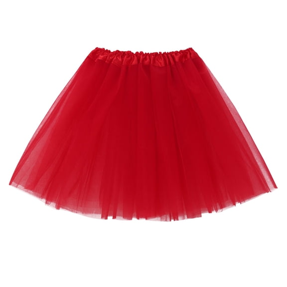 Women Dresses Tulle Dress Red Tutu Skirts Puffy Fairy Skirts Party Dress