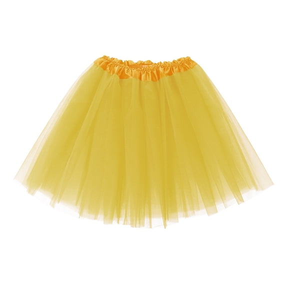 Women Dresses Tulle Skirt Yellow Tutu Skirts Fluffy Skirt Y2k Skirt