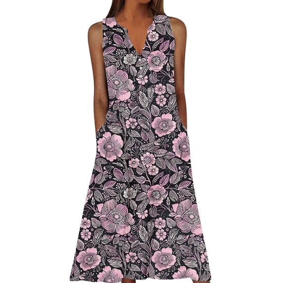 Women Dresses for Special Occasions Summer Casual Dress Gradual Sleeveless Neck V-Neck Long Dress Plus Size Ladies Skirt Party Elegant UK For Prom