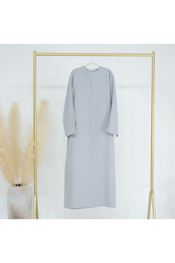 Women Dubai Middle Türkiye Solid Color Casual Loose Plus Size Elegant Dress Robe Flax Tunic Large Toddler Hijab Fashion Summer Skirts Dresses for Women Women Hijab plus Size Women Monk Robes for Men