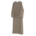 thumbnail image 1 of Women Dubai Middle Türkiye Solid Color Casual Loose Plus Size Elegant Dress Robe, 1 of 2