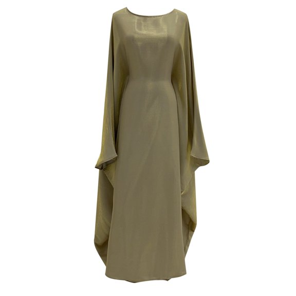 Women Dubai Spring Summer Gathering Party Glitter Cloth Round Neck Belt Dress Robe Hijab for Girls 7 to 8 Years Old Beads Dress Hijab Scarfs for Women Fashion Dress Long Head Scarf for Women