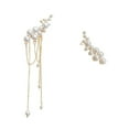 thumbnail image 1 of Women Earrings, Fashion Exquisite Asymmetric Faux Pearls Long Tassels Dangle Drop Clip Earrings Jewelry Gift for Wedding Party Prom Dating Daily Wear, 1 of 8