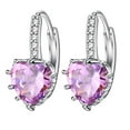 thumbnail image 1 of Women Earrings Heart-shaped Zircon Multi-color Fashion Simple Earrings, 1 of 3