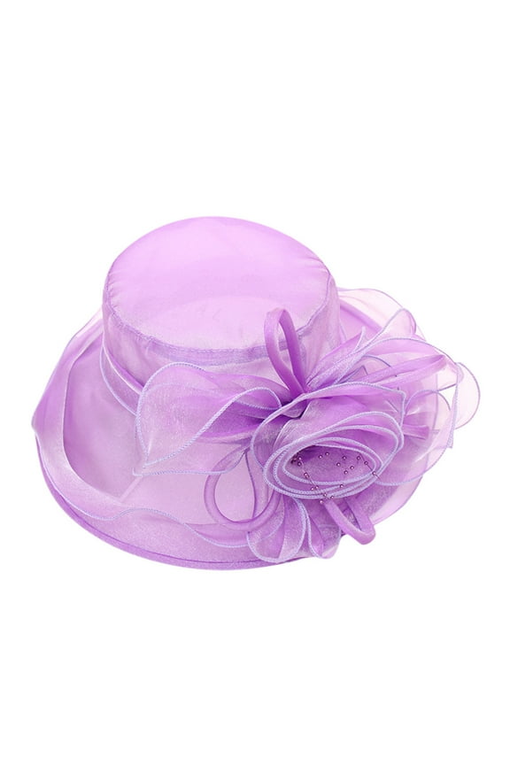 Women Easter Hats, Audhol Women's Church Kentucky Daily Cap Fascinator Bridal Tea Party Wedding Hat Church Hats for Women 2025 Purple One Size