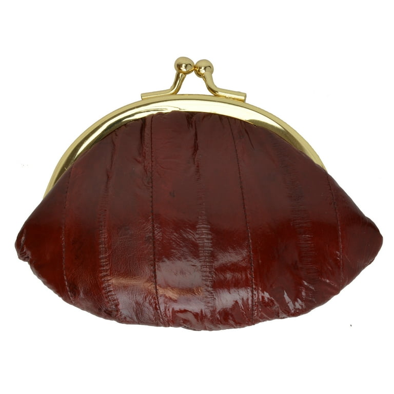 Marshal Wallet Women Eel Skin Small Coin Purse E 10 SM Women s Size 4.75 x 4 x .25 Inches Approx Red