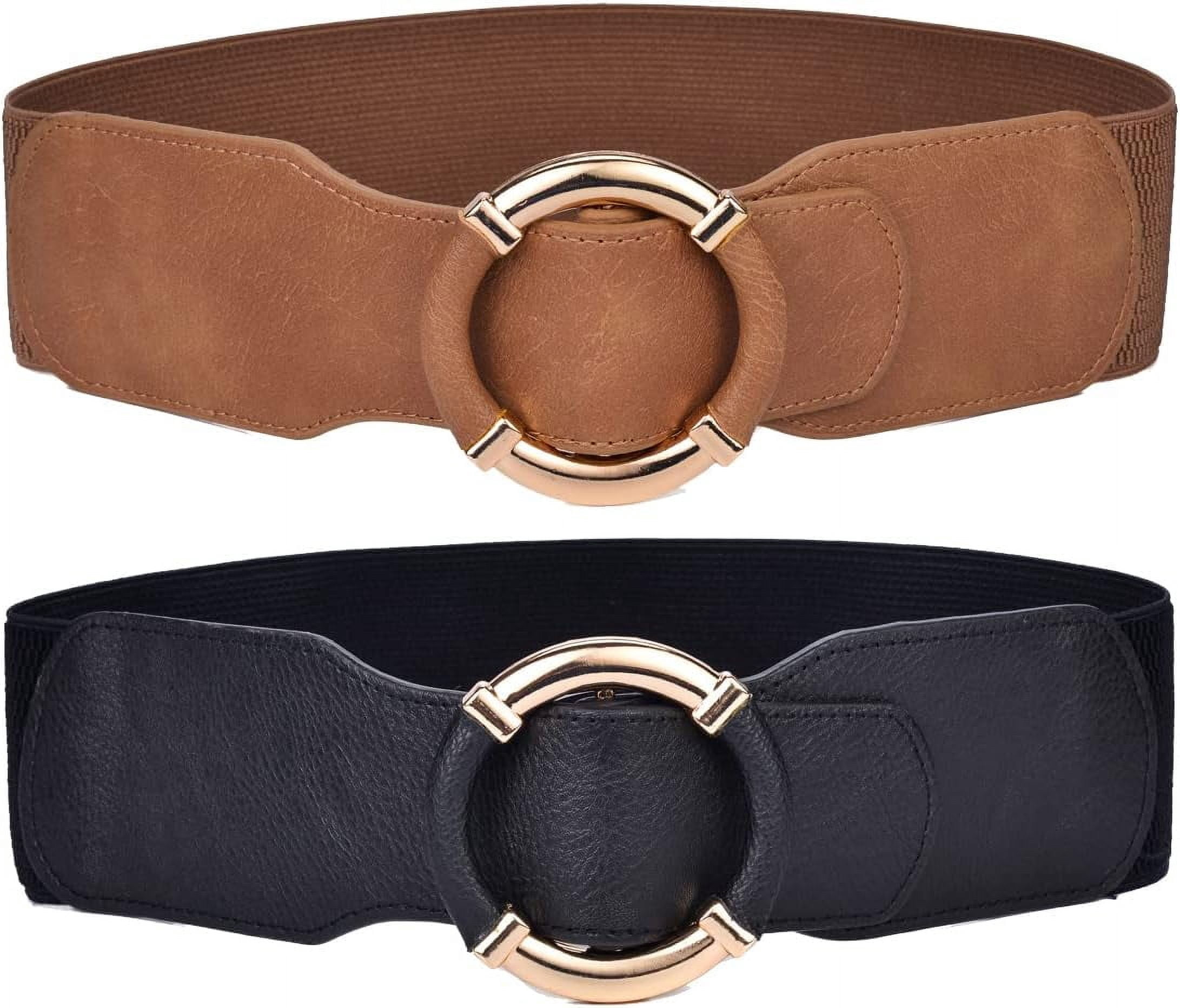 Women Elastic Belt Dress Stretchy Wide Waist Vintage Thick 