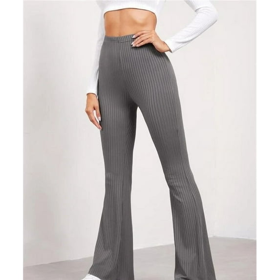 Women Elastic High Waist Flare Pants Bell Bottom Yoga Pants Tummy Control Flare Leggings