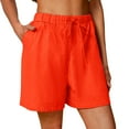 thumbnail image 1 of Women Elastic Summer Casual Shorts Shorts And High Solid Waist Women's Shorts, 1 of 5
