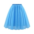 thumbnail image 1 of Women Elastic Waist Layered Tulle Skirt Flowy Midi Tutu Skirt for Party Dancing, 1 of 4