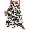 thumbnail image 1 of Women Elastic Waist Maxi Skirts Formal Daily Wear White S, 1 of 9