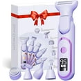 thumbnail image 1 of Women Electric Razor,5 in 1 Electric Razor with Detachable Head, Rechargeable Electric Shaver LED Display,Waterproof Wet Dry Use Bikini Trimmer Removal Device for Body,Bikini Line,Legs,Private Area, 1 of 9