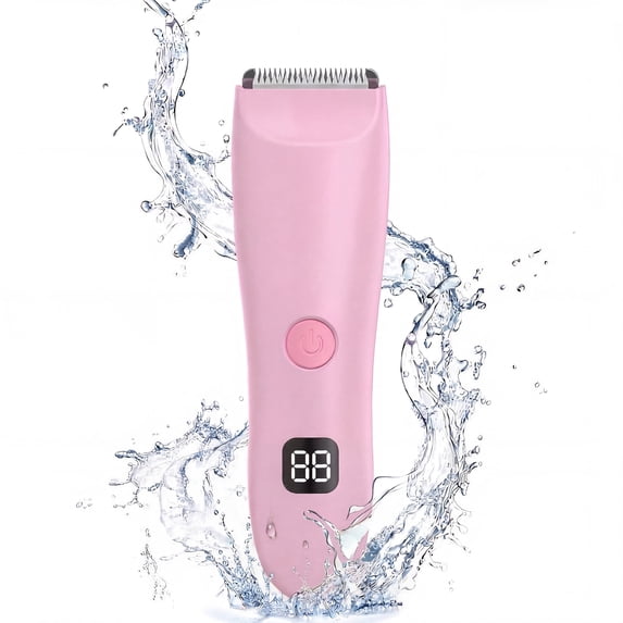 Women Electric Shaver, Painless Lady Razor Waterproof Wet & Dry Rechargeable Low Noise Body Hair Remover Epilator Bikini Trimmer Grooming Kit W/ LED Display for Legs Arm Armpit Underarm