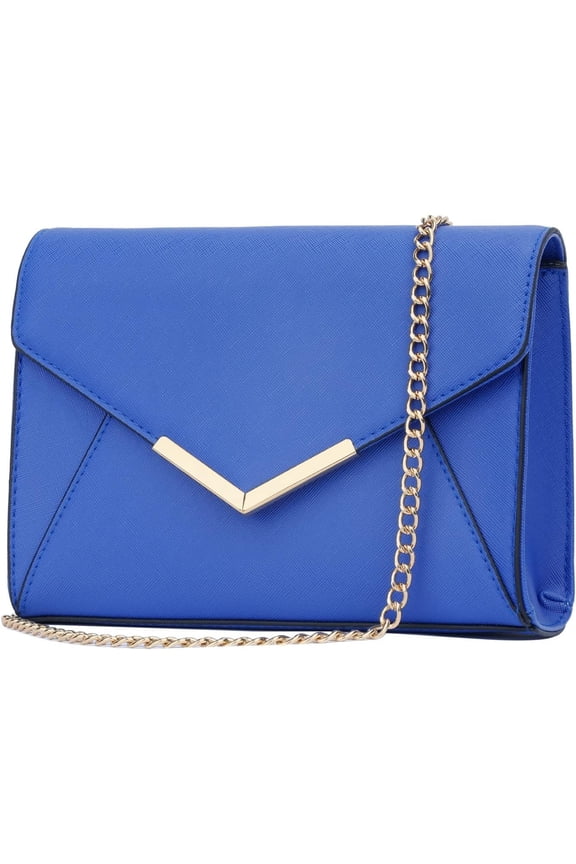 Women Elegant Faux Leather Evening Envelope Clutch Purse Foldover Bags for Party Wedding Prom