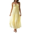thumbnail image 1 of Women Elegant Halter Maxi Dress Solid Sleeveless Backless Tie-Up Neck Long Dress Summer Beach Party Going Out Dresses, 1 of 7