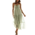 thumbnail image 1 of Women Elegant Halter Maxi Dress Solid Sleeveless Backless Tie-Up Neck Long Dress Summer Beach Party Going Out Dresses, 1 of 7