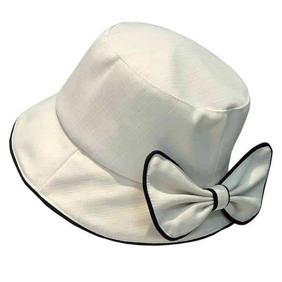Women Elegant Intellectual Fisherman Hat With Bow Decoration,Suitable For Outdoor Activities