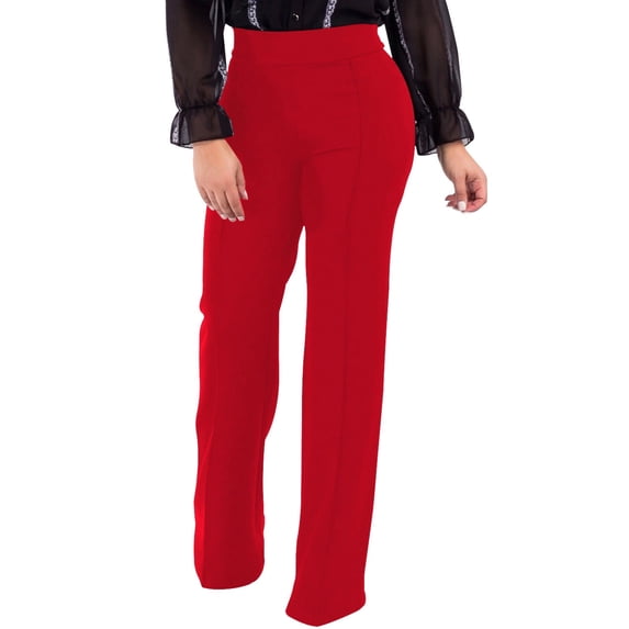 Women Elegant Loose Wide-Leg Pants High-Waisted Stretch Long Trousers Solid Color Comfortable For All Seasons Suitable For Both Casual And Formal Occasions