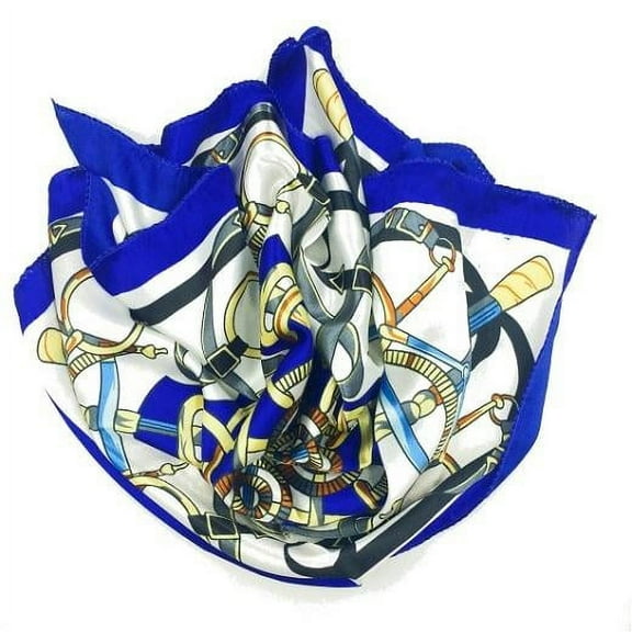 Women Elegant Modern Industrial Blue Scarf