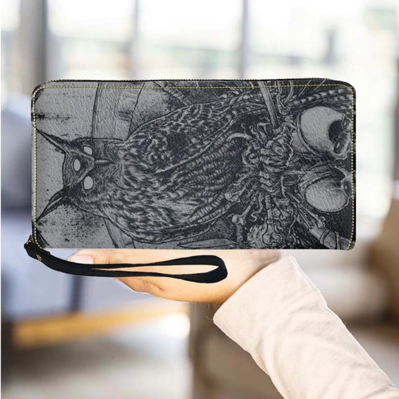 Women Elegant Party Fashion Clutch Tribal Wind Owl Design Long Wristband Wallet PU Leather Casual Card Holder Female Gift