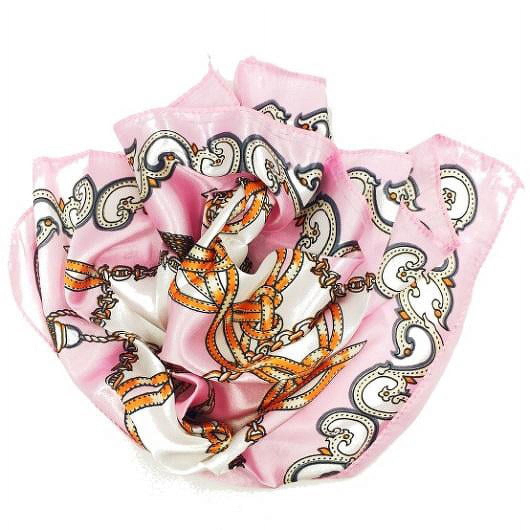 Women Elegant Pink Gold Tassel Scarf - Walmart.com display picture 1