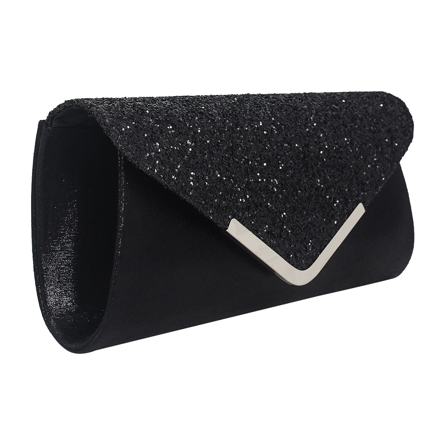 Women Elegant Sequins Evening Clutch Bag Purse Chain Shoulder Bags