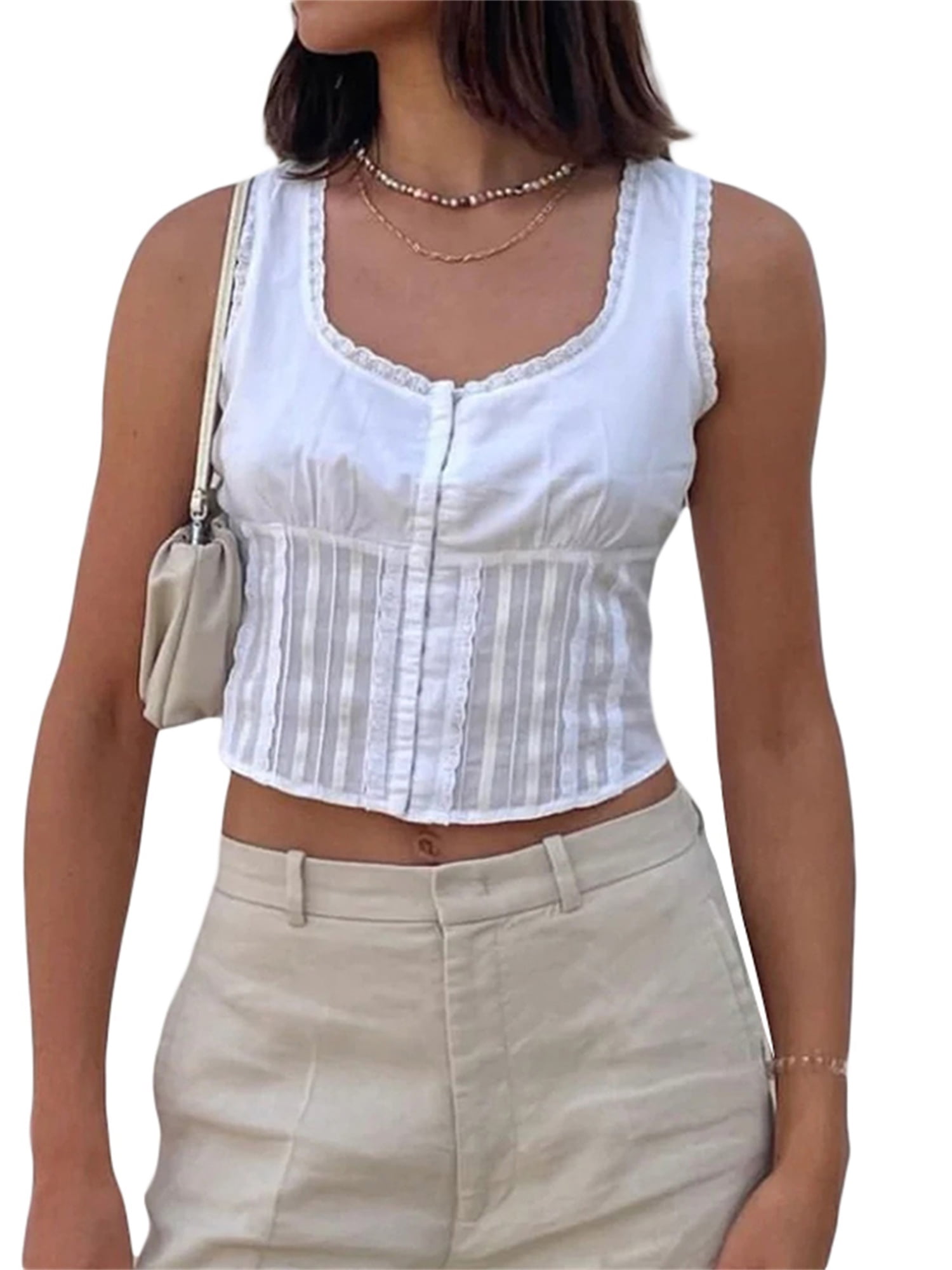 1 Pcs Mesh See-through Transparent Crop Top Crop Top Summer Women Casual Tank  Top Vest Blouse Sleeveless Sport Crop Tops Shirt