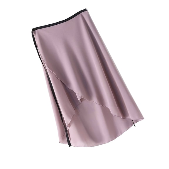 Women Elegant Swing Ballet Skirt Adjustable Waist Ties Dance Gymnastic Over Scarf Asymmetrical High Low Long Wrap Skirt