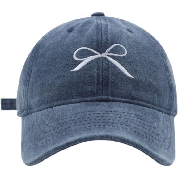Women Embroidered Bow Baseball Hat Embroidery Bow Versatile Hat for Spring Breathable Hat for Adults Casual Sport