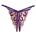 thumbnail image 1 of Women Embroidered Panties Sexy Diamond Belt Adjustable Knot Sexy Open Crotch Thong Panties, 1 of 2
