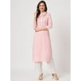 thumbnail image 1 of Women Embroidered Viscose Rayon Straight Kurta (Pink), 1 of 6