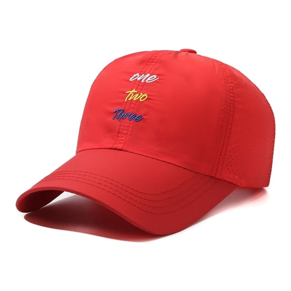 Women Embroidery Letter Print Sun Hat,Extended Brim Adjustable Baseball Hat