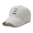 thumbnail image 1 of Women Embroidery Letter Print Sun Hat,Extended Brim Adjustable Baseball Hat, 1 of 7