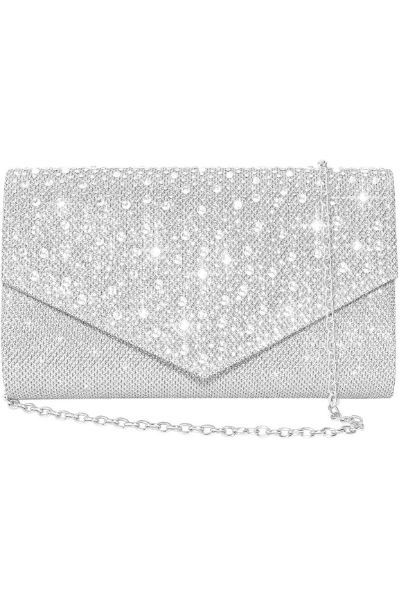 Women Evening Bag Clutch Rhinestone Envelope Party Handbag Bridal Prom Purse