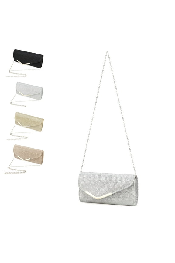 Women Evening Bag Wedding Banquet Sequins Purse Chain Shoulder Bags Small Party Handbag,Silver