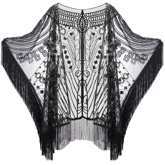 Women Evening Cape Soft Satin Evening Scarves Wedding Bridal Cape Shawl Wraps Sequin Evening Cape Gatsby Party Bridal Shawl For Evening Dresses