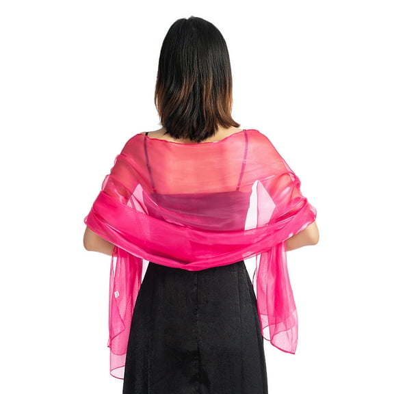Women Evening Dress Wedding Shawl Solid Color Party Shawl Scarf Women Wrap