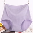 thumbnail image 1 of Women Extra Large Super Plus Size Women's Panties High Waist Briefs Breathable Soft Ladies Panties Light Purple 2XL, 1 of 3