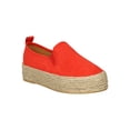 thumbnail image 1 of Women Fabric Round Toe Espadrille Slip On Flatform Sneakers 18214, 1 of 6