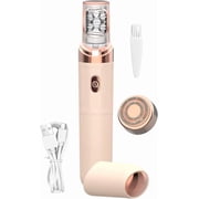 Women Face Epilator 2 in 1 Epilator & Shaver, Cordless Rechargeable Hair Removal for Upper Lip, Chin, Bikini & Legs, Gentle Root Removal for Coarse & Fine Hair Pink