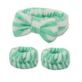 thumbnail image 1 of Women Face Wash Headband Wristband Set, Spa Facial Makeup Headbands, Soft Coral Fleece Skincare Headband, Bow Wrist Band for Washing Face, Mask Spa Gifts, 1 of 8