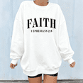 thumbnail image 1 of Women Faith 1 Ephesians 2: 8 Faith Graphic Tee Lively Fit T Shirt Top Apparel Cozy Casual Suitable Round-neck long-sleeved white S-3XL, 1 of 5