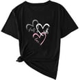 thumbnail image 1 of Women Faith Hope Love Graphic Tees Short Sleeve T-Shirts Summer Inspirational Tops Heart Print Valentines Tshirt, 1 of 3