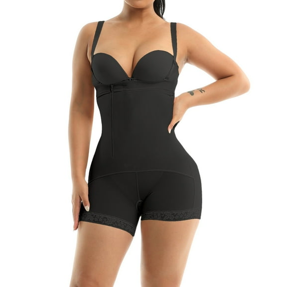 Women Fajas Moldeadoras Shapewear Bodysuit Full Body Tummy Control Slimming Fajas Colombianas Moldeadoras Seamless Compression Design Black L