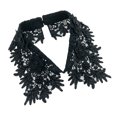 thumbnail image 1 of Women Fake Collar Lapel Embroidery Flower Pattern Solid Color Collar Enhancer Formal Uniform Collar Shirt Collar Extension, 1 of 8