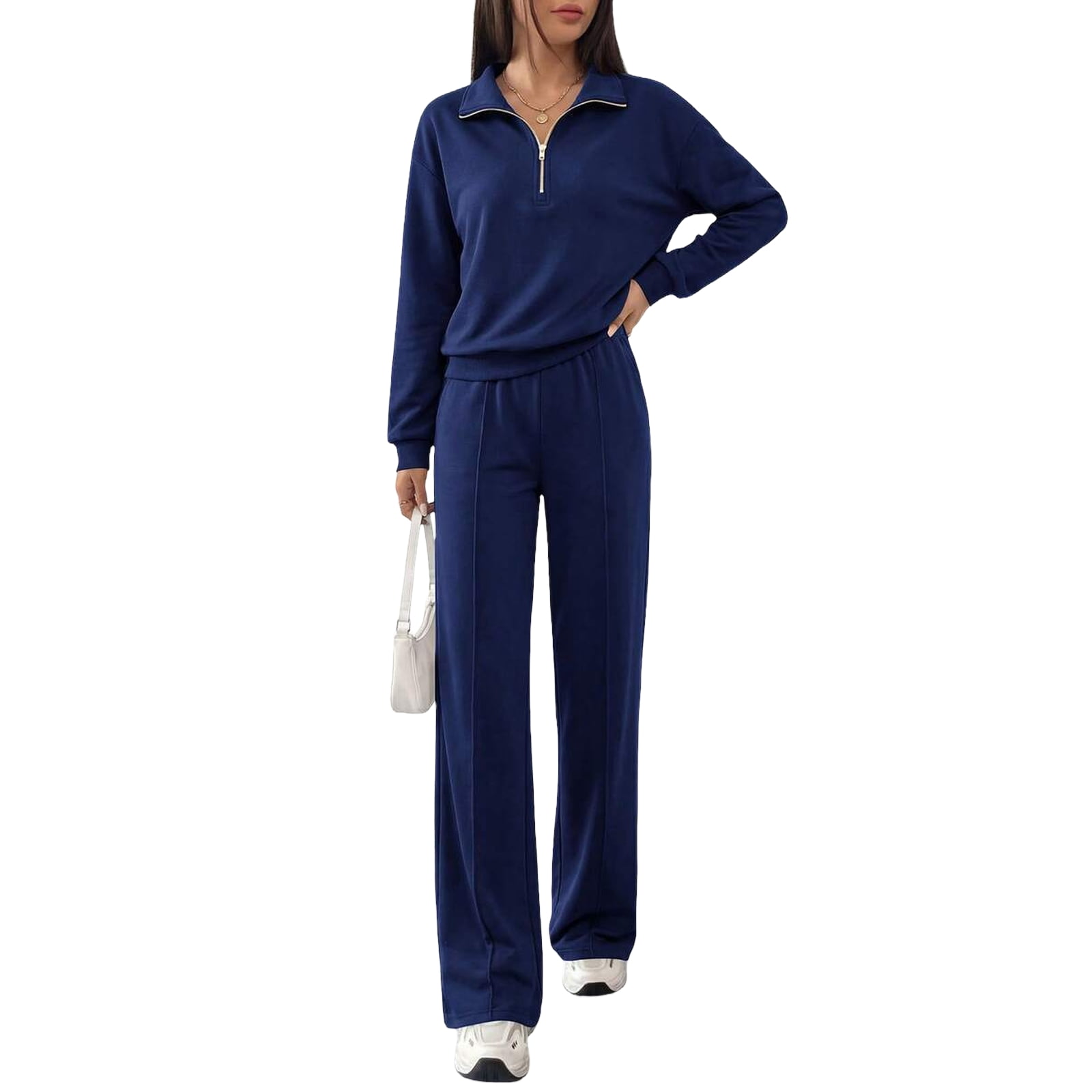 Women Fall 2 Piece Lounge Wear Pant Sets Fall 2 Piece Lightweight Basic ...