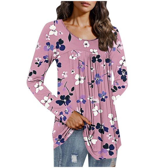 Women Fall Fashion Must Haves Cute Tops Going Out Lace Dressy 3/4 Sleeve Shirts Fitted Oversized Sweatshirt Cotton