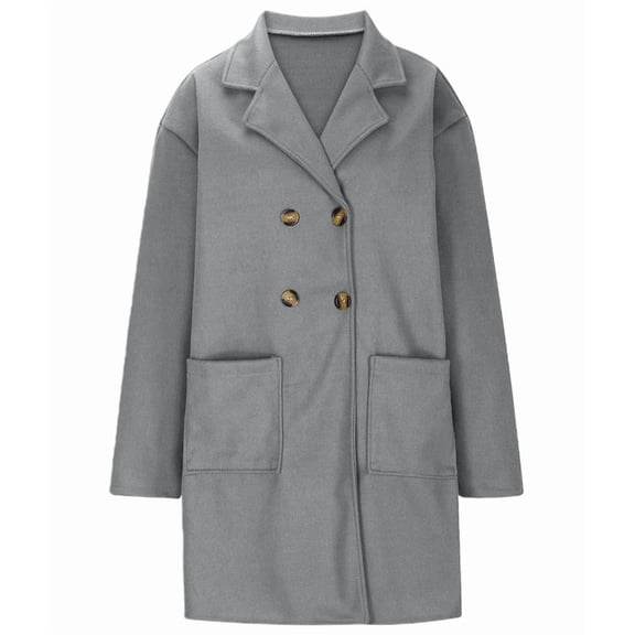 Women Fall Long Cardigan Sweater Trendy Knit Jacket Coat Dressy Blazer Coatigan Gray M