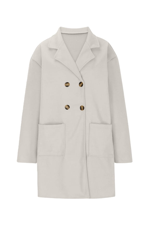 Women Fall Long Cardigan Sweater Trendy Knit Jacket Coat Dressy Blazer Coatigan White M
