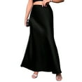 thumbnail image 1 of Women Fall Skirts Business Casual Clothes High Waisted Cocktail Party Wedding Guest Mermaid Maxi Skirt Black XS, 1 of 9
